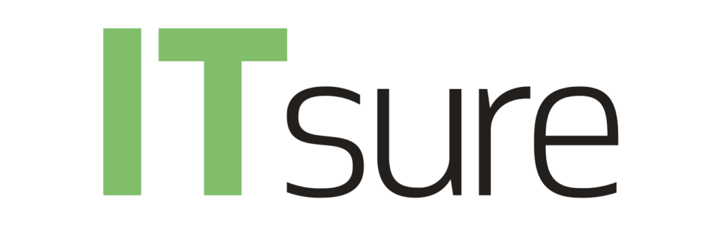 Logo der Unterstützer: ITsure Logo grün Schrift